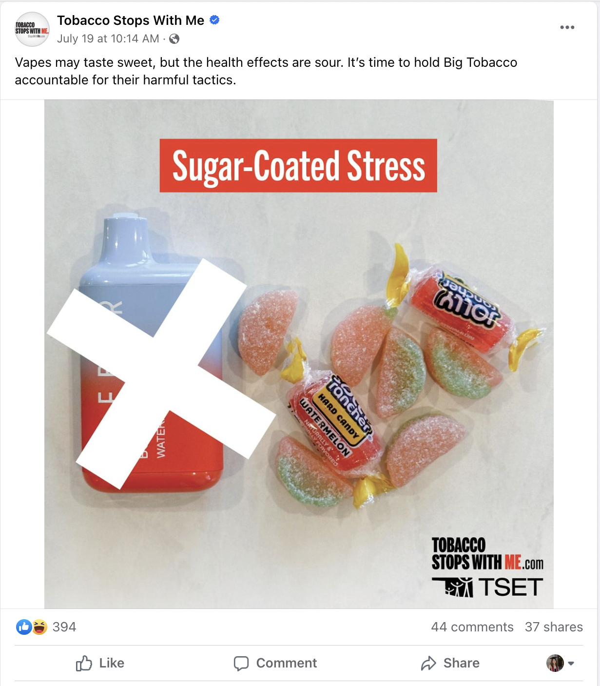 Tobacco Stops With Me Promoted Posts